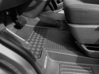 Gummifußmatten für VW T5 Transporter / Caravelle / Multivan ab 2003 bis 2015 – 2 Sitzer + Tunnel | Auto Gummimatten, passgenau