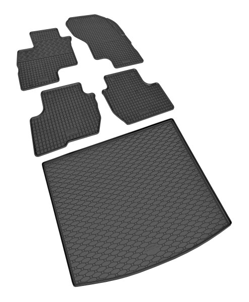 Gummifußmatten und Kofferraumwanne für Mitsubishi Outlander / PHEV ab 2012 | 5Sitze
